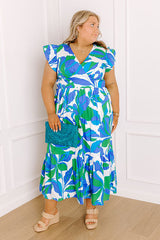 Lover's Lagoon Floral Midi Dress Curves