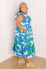 Lover's Lagoon Floral Midi Dress Curves
