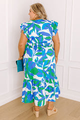 Lover's Lagoon Floral Midi Dress Curves