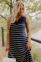 Yacht Club Cutie Stripe Knit Maxi Dress