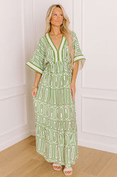 Art Gallery Social Midi Dress in Olive