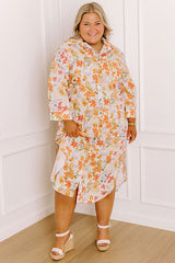 Sunny Views Floral Midi Dress Curves