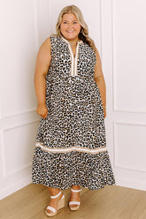 For The Love Of Leopard Midi Dress Curves