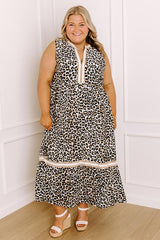 For The Love Of Leopard Midi Dress Curves
