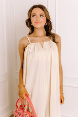 Villa Views Midi Dress in Champagne