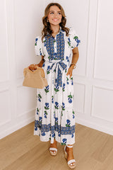 Carnation Kisses Floral Midi Dress