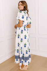 Carnation Kisses Floral Midi Dress