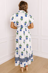 Carnation Kisses Floral Midi Dress