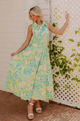 Tropical Tango Down Midi Dress