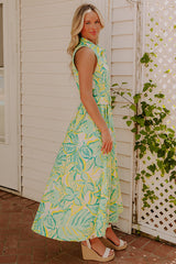 Tropical Tango Down Midi Dress