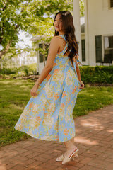 Rose Parade Floral Midi Dress