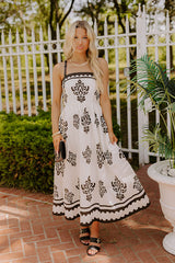Courtyard Rendezvous Midi Dress