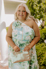 Strolling Through Capri Linen-Blend Midi Dress Curves