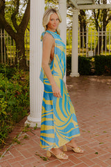 Zanzibar Dream Satin Maxi Dress