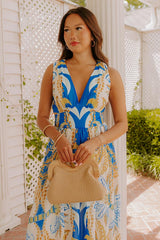 Tuscan Villa Floral Midi Dress