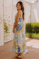 Tuscan Villa Floral Midi Dress
