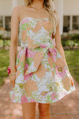 Botanical Belle Jacquard Mini Dress