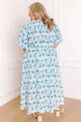 Vintage Garden Floral Maxi Dress Curves