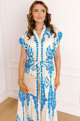 Coastal Town Cutie Button Down Midi Dress