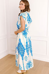 Coastal Town Cutie Button Down Midi Dress