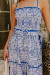 Riviera Romance Paisley Tiered Maxi Dress