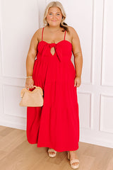 Picnic Cutie Front Tie Midi Dress Curves