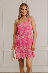 Cheerful Moment Eyelet Mini Dress