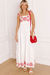 Blossom Voyage Embroidered Maxi Dress