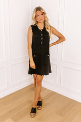 Sweet Darling Knit Mini Dress in Black