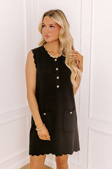 Sweet Darling Knit Mini Dress in Black