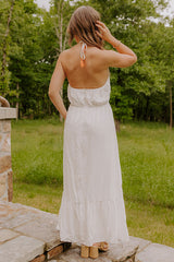 Sunset Meadow Floral Embroidered Maxi Dress
