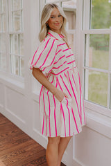 Sweet Stripes Babydoll Mini Dress