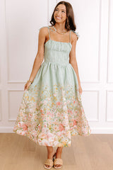 Garden Tea Party Floral Midi Dress