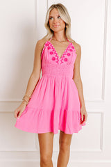Sunny Villa Embroidered Mini Dress