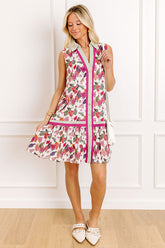 Zinfandel Petals Button Down Mini Dress