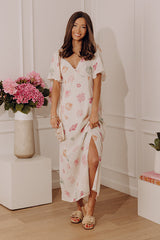 Coastal Glow Linen-Blend Midi Dress
