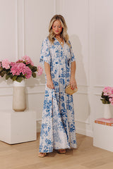 Destination Chic Floral Kimono Maxi Dress