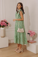 Sway In Style Tiered Midi Dress in Green