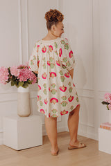 Playful Petals Floral Mini Dress Curves
