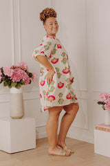 Playful Petals Floral Mini Dress Curves