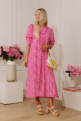 Resort Ready Muse Midi Dress in Pink
