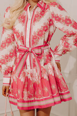 Charmed Affair Floral Button Down Mini Dress