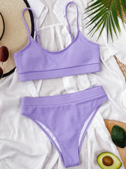 Hazel Blues® | Scoop Neck Spaghetti Strap Two-Piece Swim Set