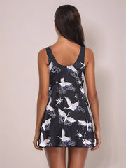 Hazel Blues® | Printed Slit Plunge One-Piece Swimwear