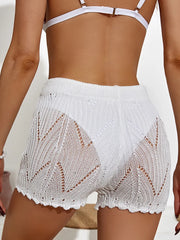 Hazel Blues® | Drawstring Cutout Swim Shorts
