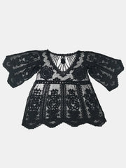 Hazel Blues® | Lace Round Neck Cover-Up