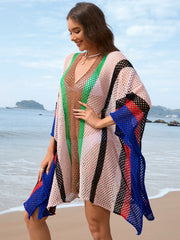 Hazel Blues® | Openwork Color Block Plunge Cover-Up