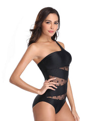 Hazel Blues® | One Shoulder Polka Dot One-Piece Swimwear