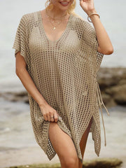 Hazel Blues® | Openwork V-Neck Slit Cover-Up