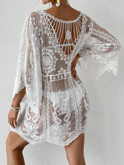 Hazel Blues® | Lace Round Neck Cover-Up